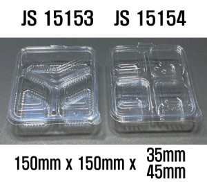 JS15153 JS15154 원터치 소스용기 3칸 PET 소스용기 400개 소스통 소스컵 재질 다회용 일회용반찬용기